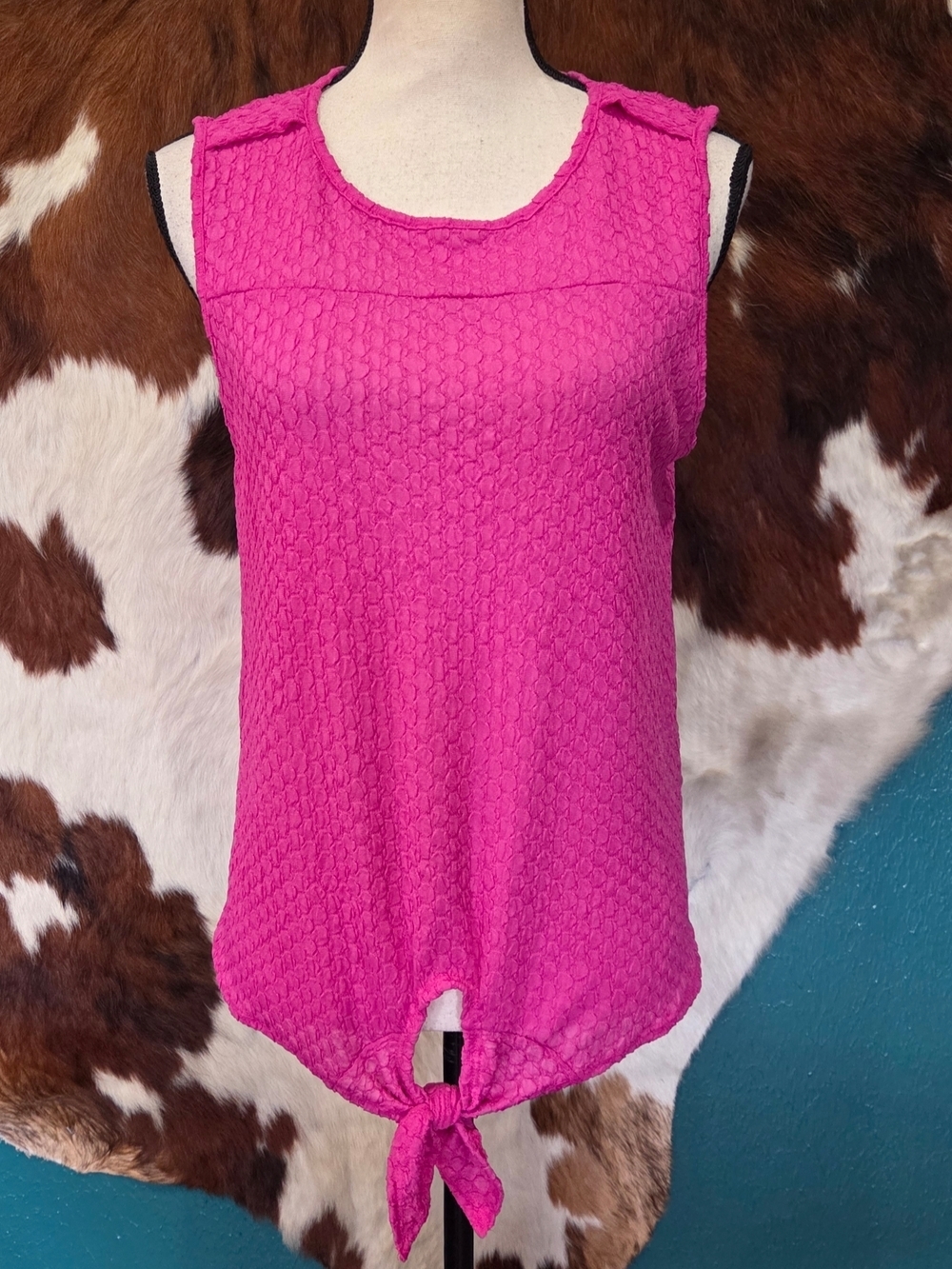 Wilde Sleeveless Tie-Front Blouse - Fuchsia Pink
